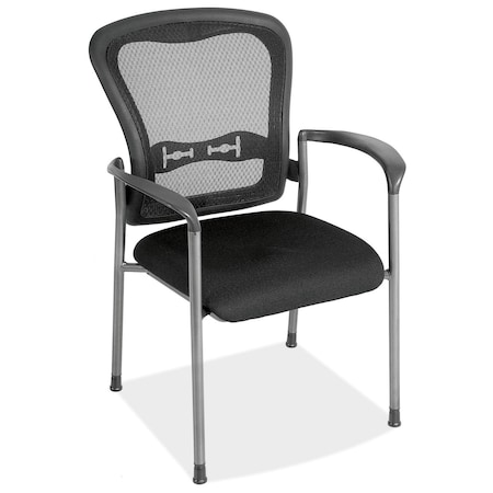 CoolMesh Collection Mesh Back Guest Chair With Arms And Titanium Gray Frame